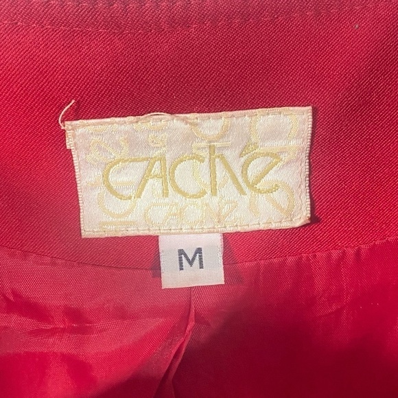 Y2K Cache red animal print zip up vest size M - Picture 3 of 9